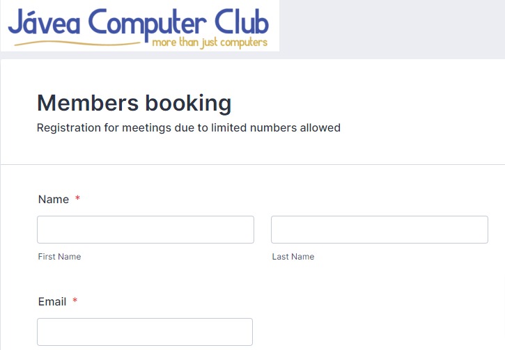 Booking Form